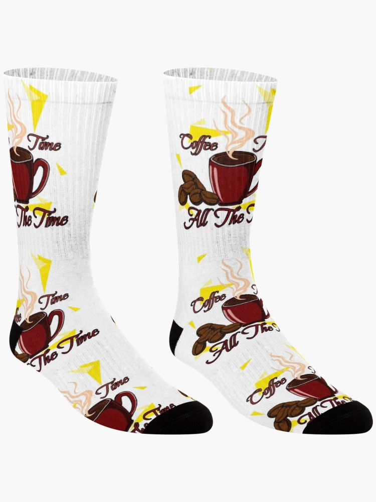 Thumbnail 3 of 5, Socks, Coffee Time designed and sold by OutJsWindow.