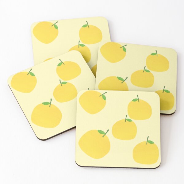 Item preview, Colorful Artistic Illustration Of oranges With Leaves On Yellow Background designed and sold by Beautiful art store.