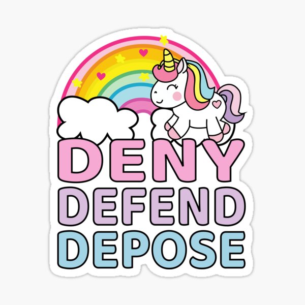 Deny defend depose Sticker
