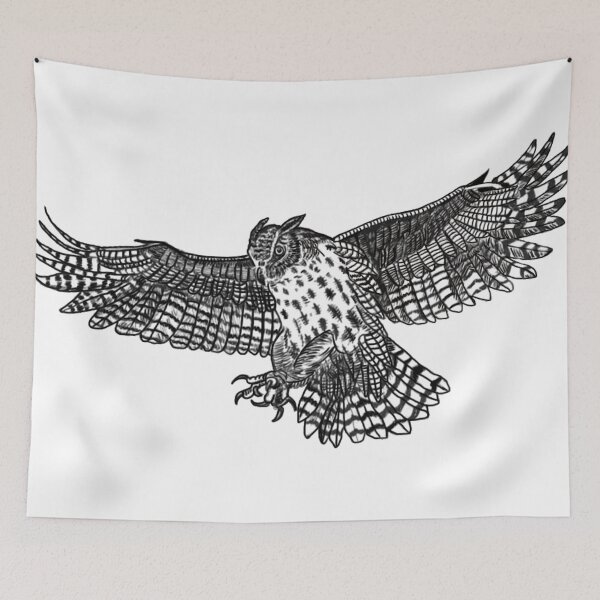 Item preview, Owl In Flight designed and sold by pinkyjainpan.