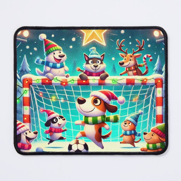 Item preview, Festive Soccer Match - Christmas Fun designed and sold by PawsAndGiggles.