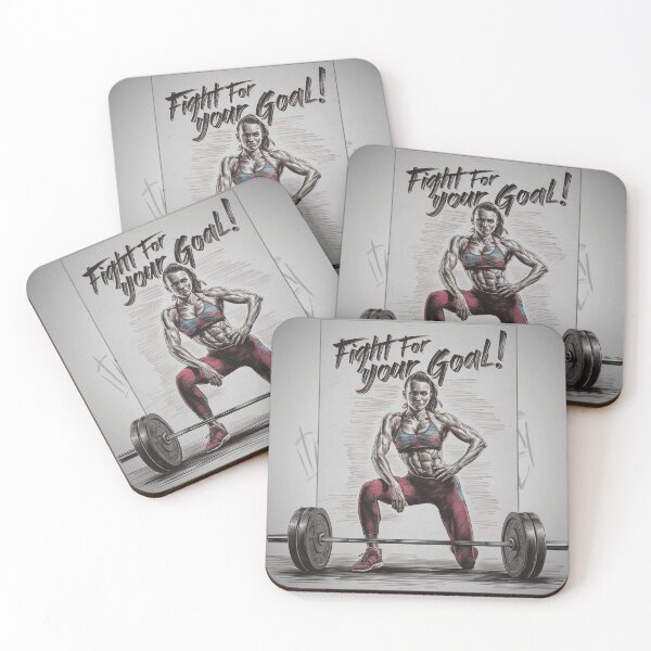 Item preview, Fight for Your Goal – Female Bodybuilding Inspirational Fitness Design designed and sold by Bmd4Fitness.