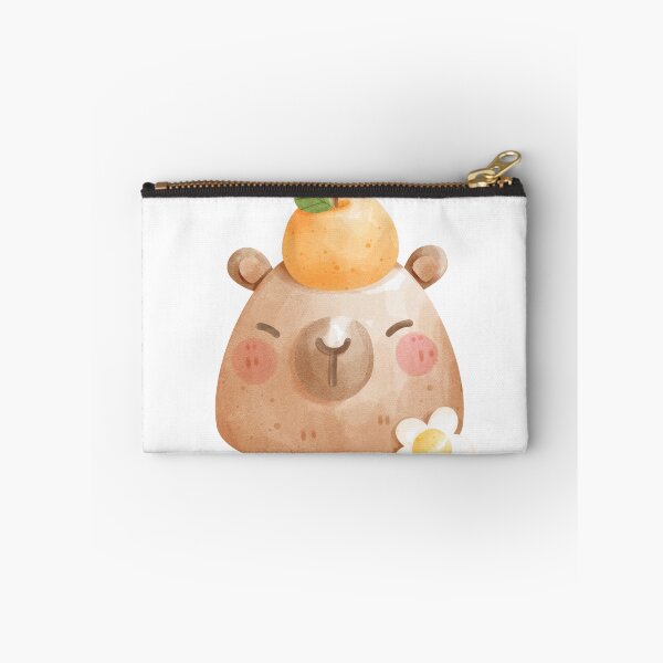 Item preview, Cute Capybara With Orange On Head Chilling designed and sold by EpochEchoes.