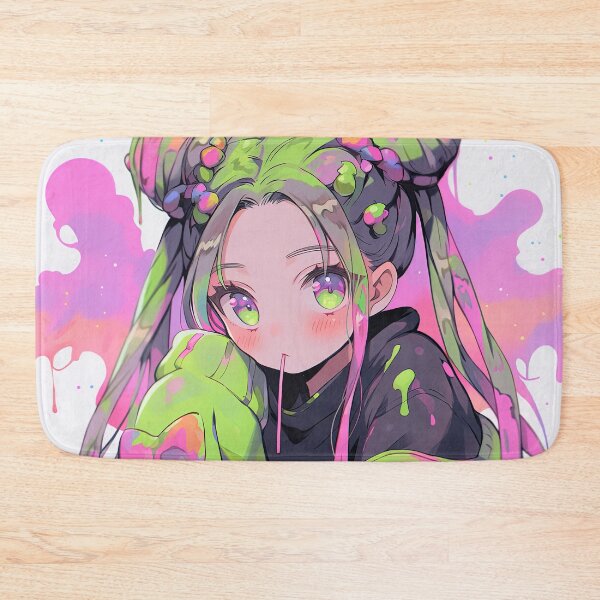 Item preview, Pastel Neon Paint Drip Anime Girl designed and sold by bubblegoth.
