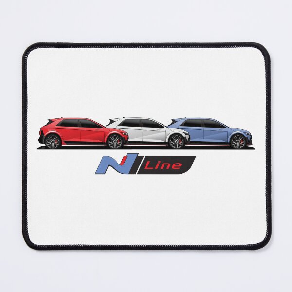 Item preview, Ioniq 5 N line Red White Blue illustration designed and sold by blackdogshop.