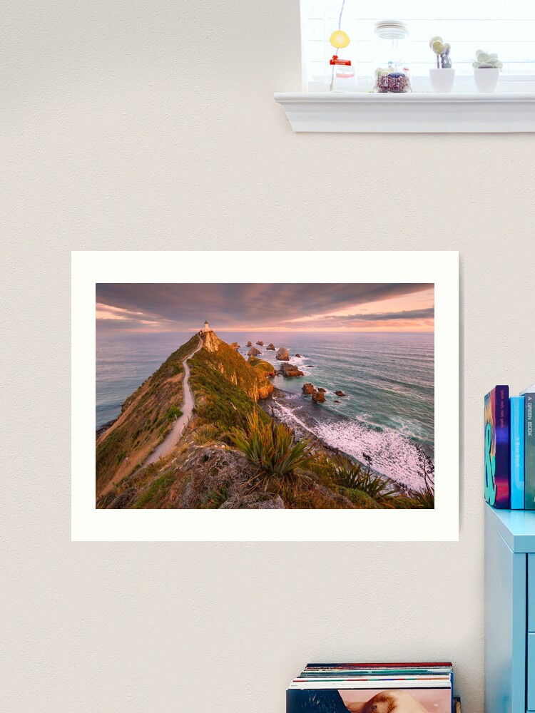 Thumbnail 2 of 3, Art Print, Fading Light, Nugget Point, South Island, New Zealand designed and sold by Chockstone.