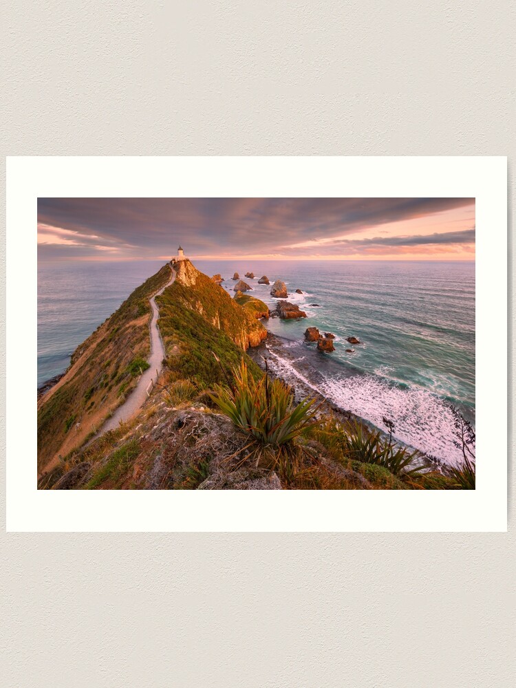 Thumbnail 1 of 3, Art Print, Fading Light, Nugget Point, South Island, New Zealand designed and sold by Chockstone.