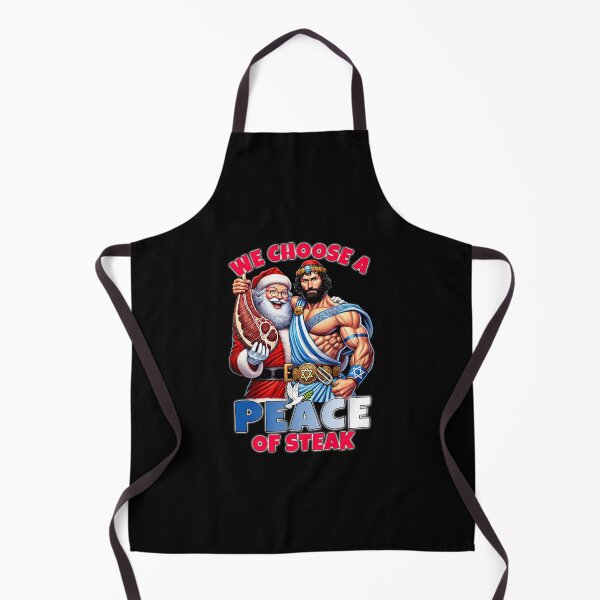 Item preview, WE CHOOSE A 'PEACE' OF STEAK - Funny Christmas and Hanukkah - Chrismukkah | Steak Lovers Carnivore Diet designed and sold by Made by Tamar.