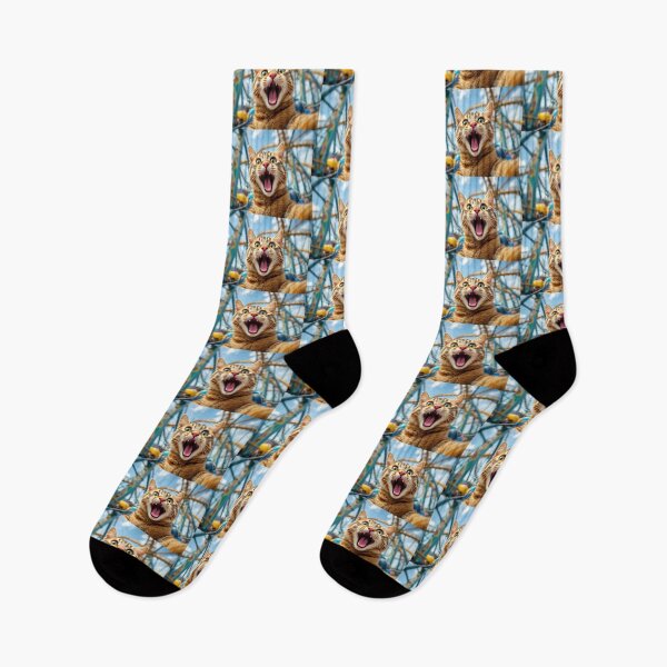 Item preview, Adorable cat capturing a selfie on a roller coaster designed and sold by AlwaysHome.