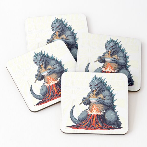 Item preview, Giant Kaiju Eating Japanese Ramen For Monster Lover, Gift For Men, For Boys designed and sold by baaderman.
