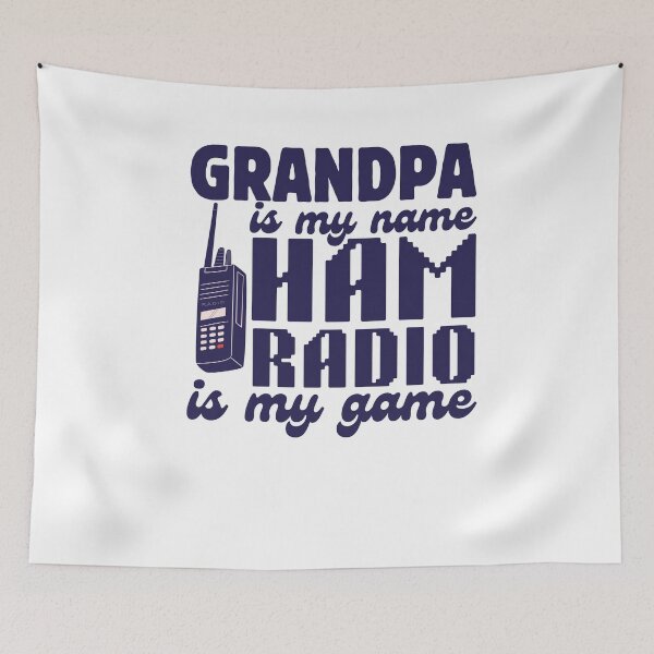 Item preview, Grandpa is my name Ham Radio is my game Ham Radio Operator lover Father's Day designed and sold by MouDantArts.