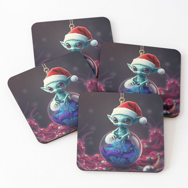 Artikelvorschau, Weihnachts-Alien entworfen und verkauft von Pebbledrops.