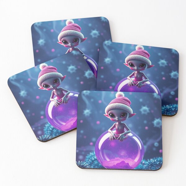 Item preview, Purple Xmas Alien designed and sold by Pebbledrops.
