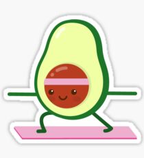 avocado yoga Sticker