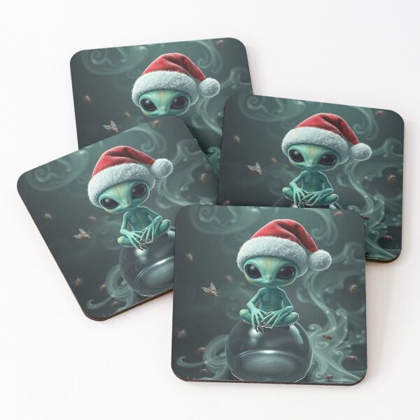 Item preview, Green Xmas Alien designed and sold by Pebbledrops.