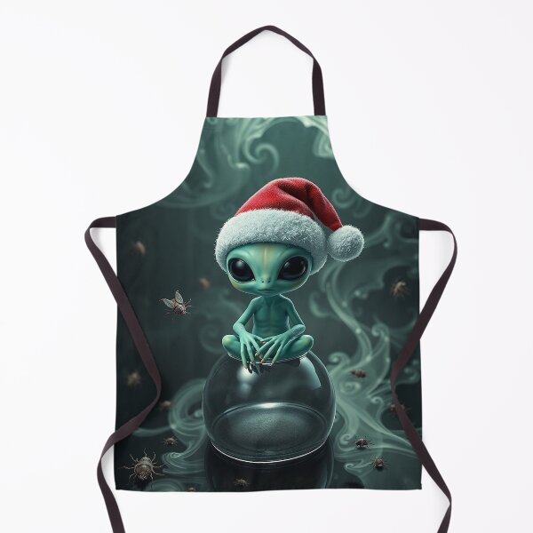Artikelvorschau, Grüner Weihnachts-Alien entworfen und verkauft von Pebbledrops.