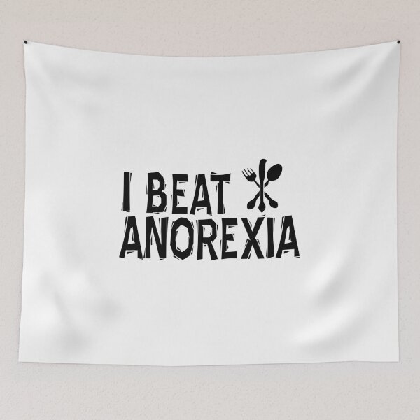 Item preview, I Beat Anorexia (Black Version) designed and sold by asbno19.