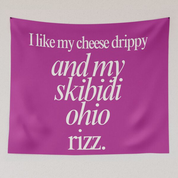 Artikelvorschau, Ich mag meinen Cheese Drippy und meinen Skibidi Ohio Rizz entworfen und verkauft von Femme Pastel Collective.