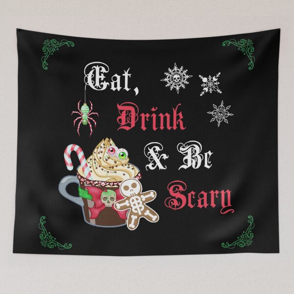 Item preview, Eat, Drink & Be Scary (Hexmas) designed and sold by Miss Lunaria.