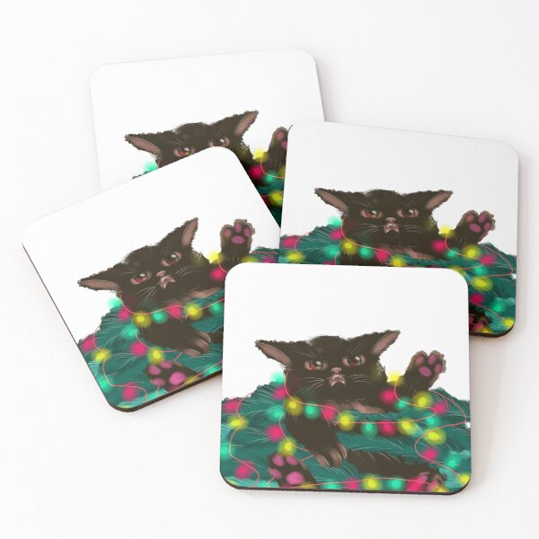 Item preview, A tangled black cat designed and sold by nabilustra.