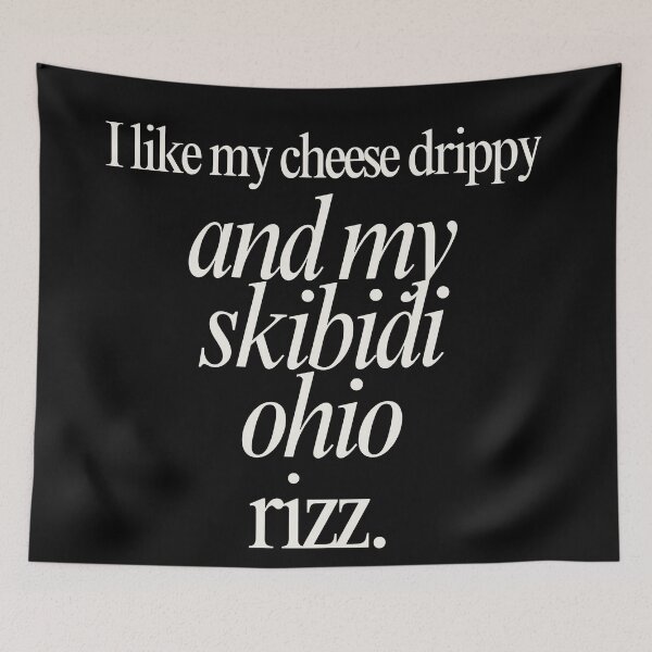 Artikelvorschau, Ich mag meinen Cheese Drippy und meinen Skibidi Ohio Rizz entworfen und verkauft von Femme Pastel Collective.