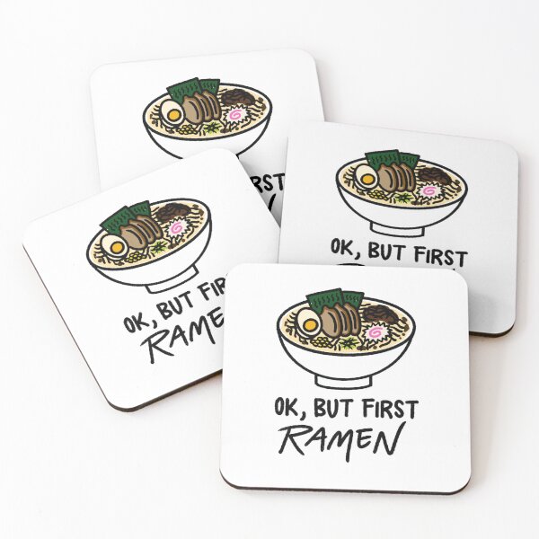 Item preview, OK, But First Ramen and a Bowl of Ramen designed and sold by bonniemamadraws.