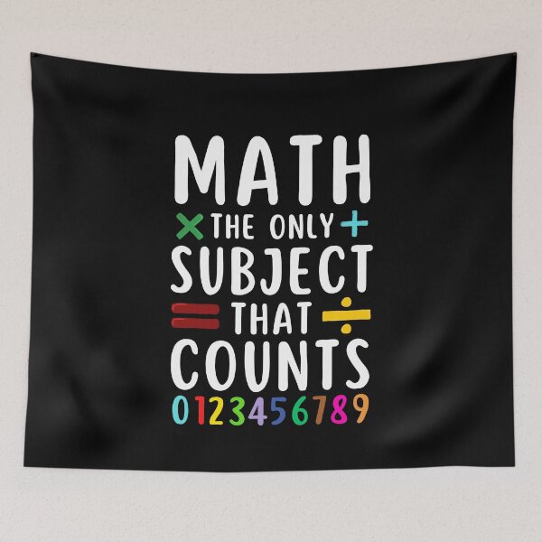 Item preview, Math The Only Subject That Counts Funny Math Teacher Saying designed and sold by MouDantArts.