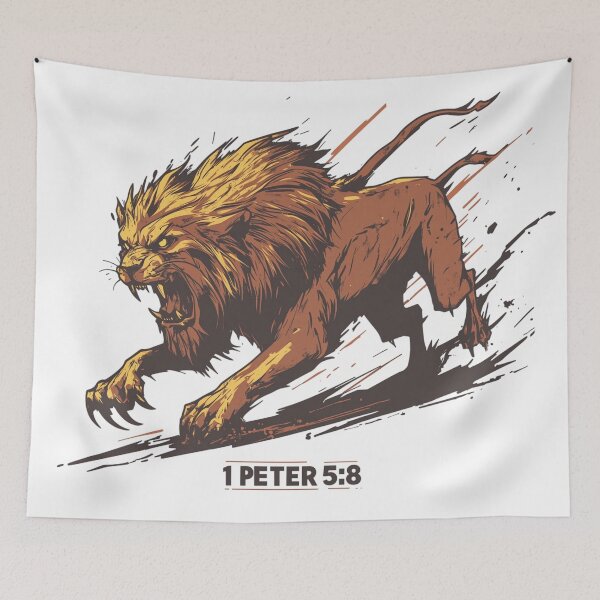 Item preview, Prowling Lion 1 Peter 5:8 designed and sold by SpendieSellers.