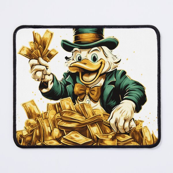 Item preview, Uncle Scrooge with Money Bags and Gold Bars designed and sold by AiArtestry.