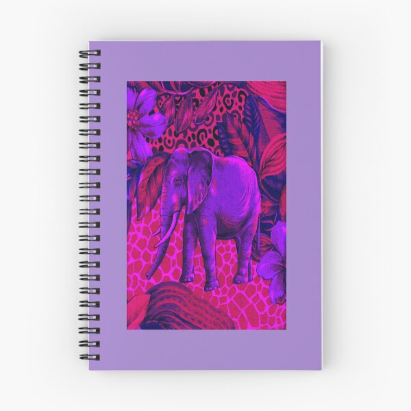 Item preview, Elephant in vibrant shades of red and purple designed and sold by yonni.