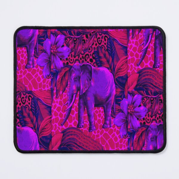 Item preview, Elephant in vibrant shades of red and purple designed and sold by yonni.