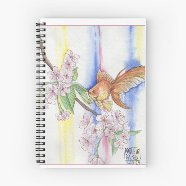 Artikelvorschau, Ätherischer Goldfisch --- Kirschblüte | Goldfisch | Aquarell entworfen und verkauft von Raquellibee.