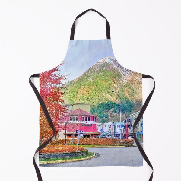 Item preview, Juneau Alaska USA Main Street Snow Capped Mountains designed and sold by Adam Gormley.