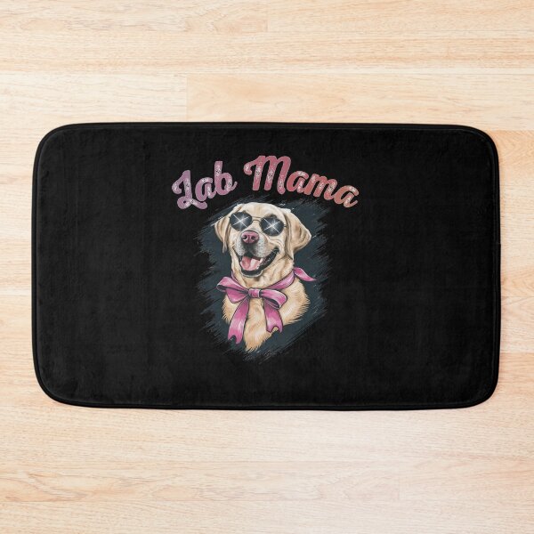 Item preview, Lab Mama - Cool Labrador Wearing Sunglasses And Pink Necklace Ribbon  designed and sold by Smix Pixels.