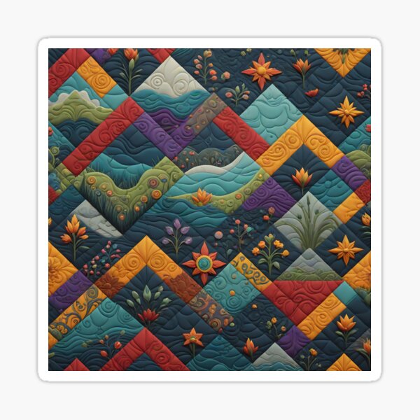 Item preview, Colorful Quilting Pattren - Quilting Lover - Funny Quilter designed and sold by Wiss2Arts.