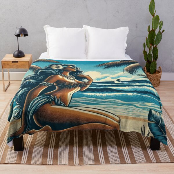 Item preview, GODDESS OF THE TROPICS - Blue Hibiscus Goddess designed and sold by GoddessTropics.