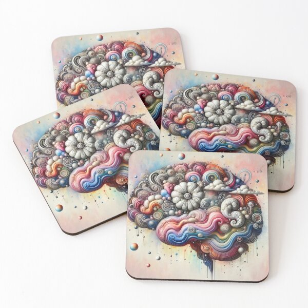 Item preview, Whimsical Brain: Flowers and Rainbows designed and sold by Porosenok.