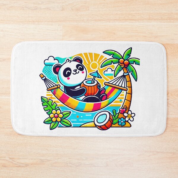 Item preview, Relaxed Cartoon Panda with Tropical Vibes designed and sold by shrolts.