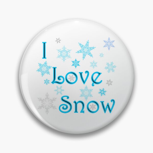 Item preview, I Love Snow with Snowflakes designed and sold by Inkhornmedia.