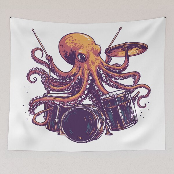 Item preview, Octopus Playing The Drums designed and sold by SpendieSellers.