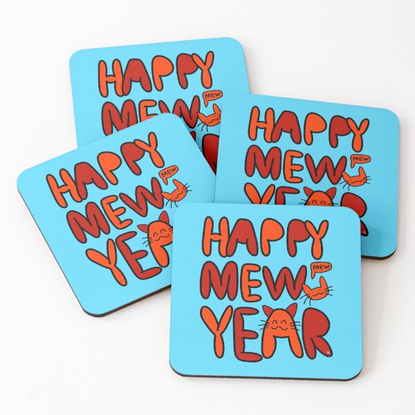 Item preview, Happy Mew Year Cats designed and sold by chowlet.