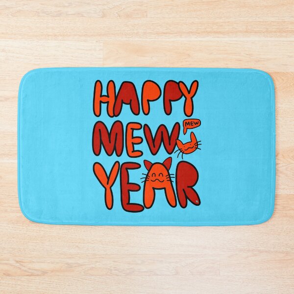 Item preview, Happy Mew Year Cats designed and sold by chowlet.