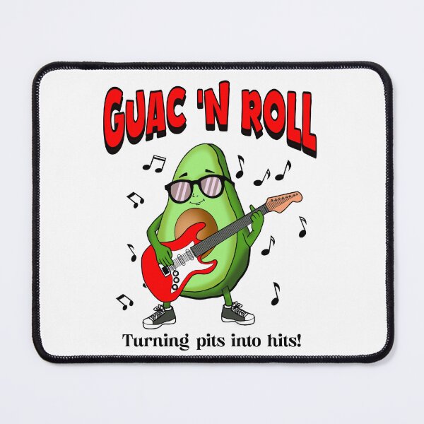Item preview, Guac ’N Roll: Funny Avocado Rock T-Shirt designed and sold by Echala.