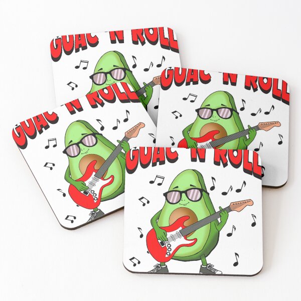 Item preview, Guac ’N Roll: Funny Avocado Rock T-Shirt designed and sold by Echala.
