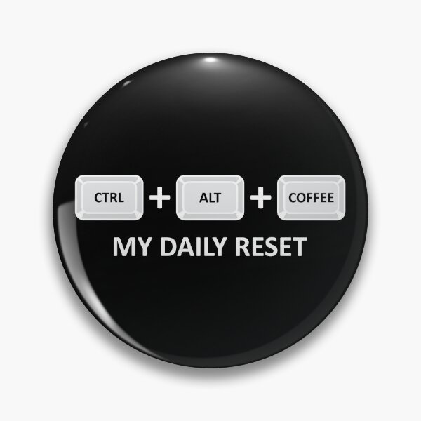 Item preview, CTRL ALT COFFEE: My Daily Reset - Funny Coffee lover designed and sold by Guerrilla-Dx.