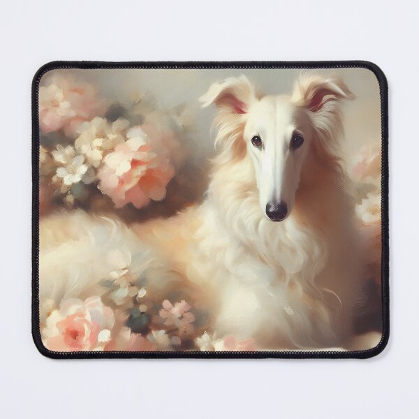 Item preview, Pastel Victorian Borzoi Puppy Peonies designed and sold by 123Rainbow.