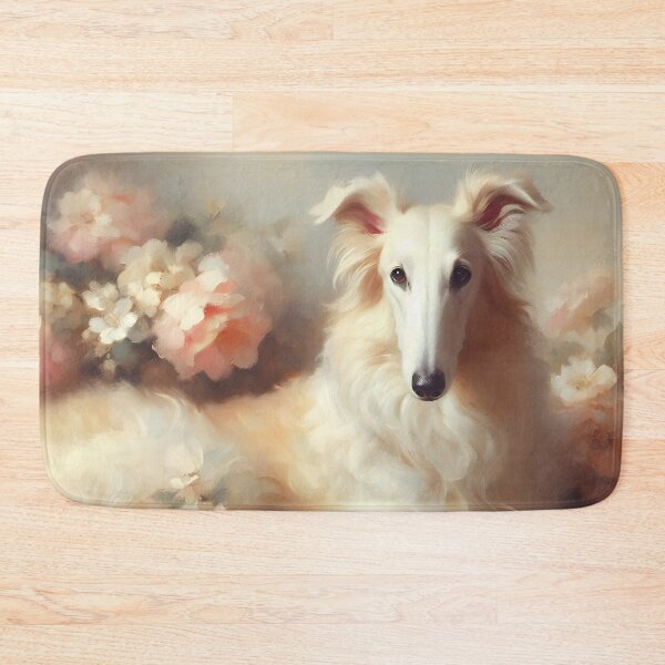 Item preview, Pastel Victorian Borzoi Puppy Peonies  designed and sold by 123Rainbow.