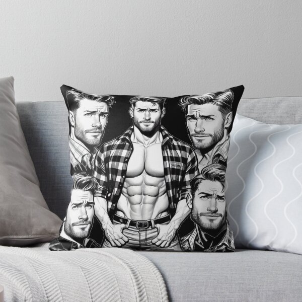 Item preview,  Lumberjack Hunk Heaven LGBTQ Gay Pride Color-In Graphic Design designed and sold by ItsAKinkThing.