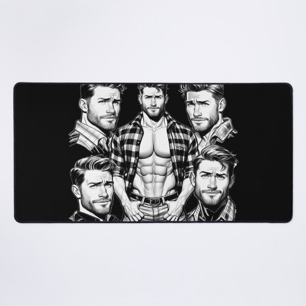 Item preview,  Lumberjack Hunk Heaven LGBTQ Gay Pride Color-In Graphic Design designed and sold by ItsAKinkThing.
