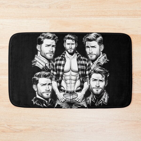 Item preview,  Lumberjack Hunk Heaven LGBTQ Gay Pride Color-In Graphic Design designed and sold by ItsAKinkThing.